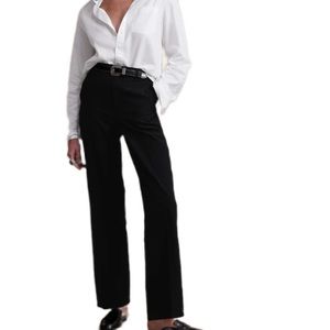 Banana Republic Contoured Fit Black Wool Dress Pants